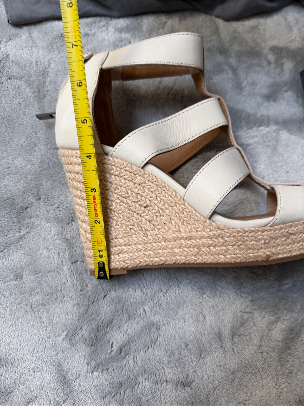 Lucky Brand Neutral Strappy Open-Toe wedge Heels